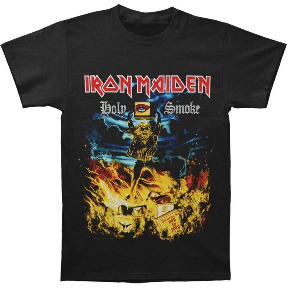 Iron Maiden Unisex Adult Holy Smoke T-Shirt / Black